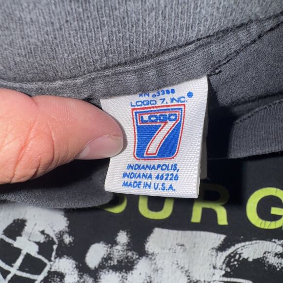 Vintage Logo 7 Pittsburgh Steelers T-Shirt Black XL 21x27 Single Stitch USA - Picture 7 of 7